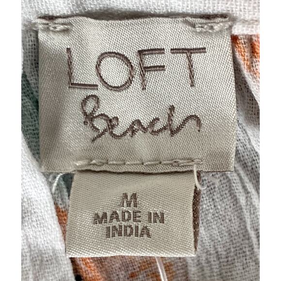 New Loft Beach Papaya Tie Strap Bathing Suit Cover Up Size Medium New With Tags - Picture 7 of 9